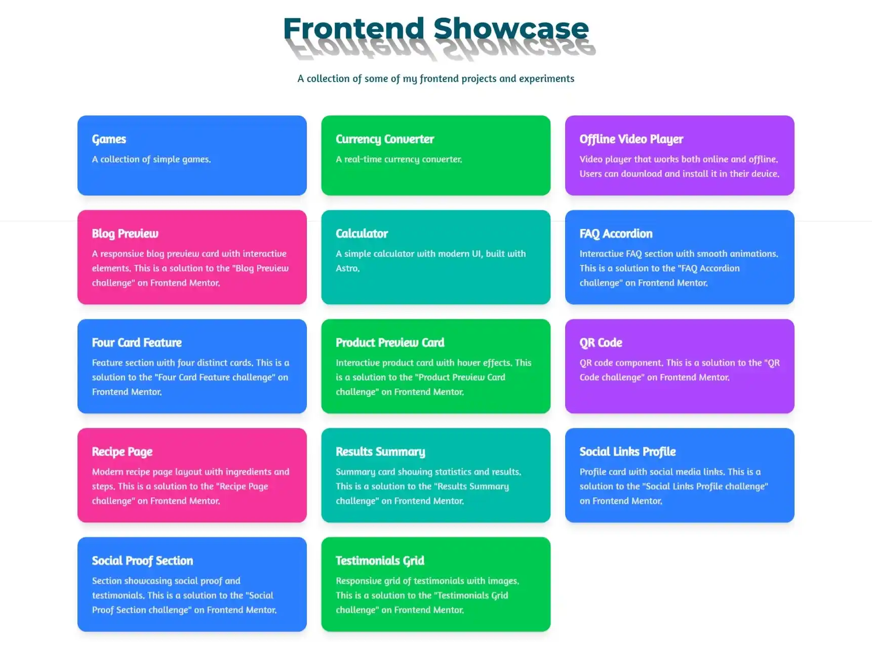 Frontend Showcase - Screenshot 3